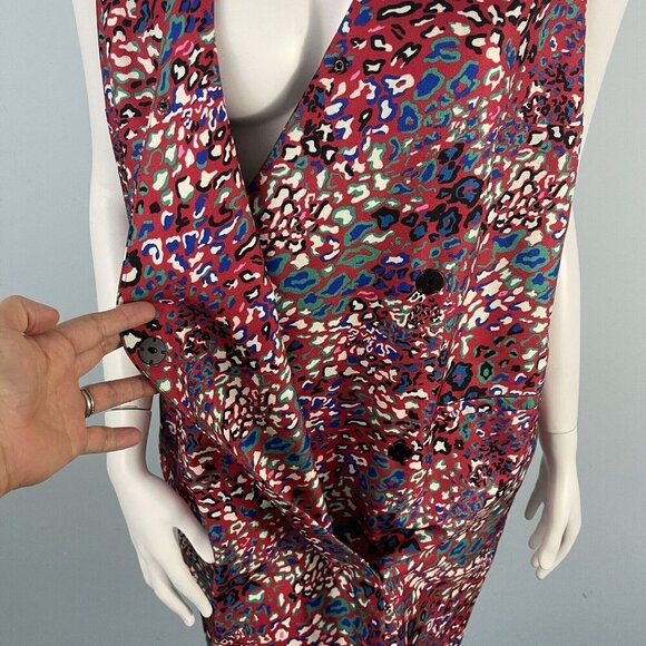 NWT Madeleine Women's Snap Button Front Shirt Wrap Dress Size US XL Red - Picture 6 of 16